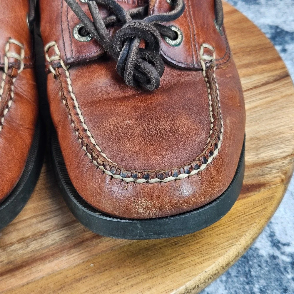L.L.Bean Boat Shoes Mens Size 10.5 D Brown Casco Bay Moc Slip On Loafer 233933